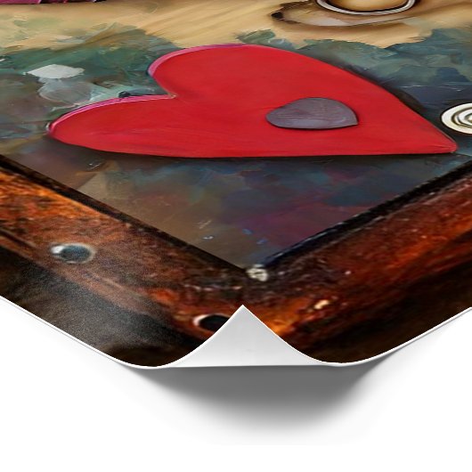 Lipstick-Blume Poster (Ecke)