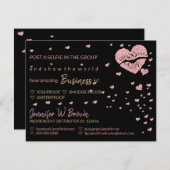 Lipstick Business pink Herz-Lippen-Selfie Einladung (Vorne/Hinten)