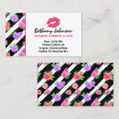 Lipstick-Distributor Glam-Rose Kiss Schlicht Back Visitenkarte (Vorne/Hinten)