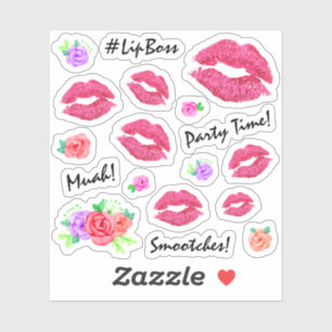 Lipstick-Distributor Kiss Planner-Aufkleber Aufkleber