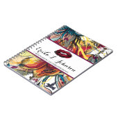 Lipstick-Distributor Lip Kiss Personalisiert Moder Notizblock (Linke Seite)