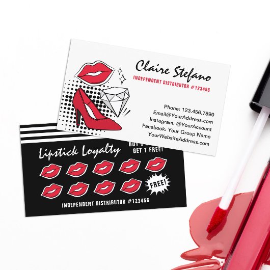 Lipstick-Distributor Moderne Glamour-Treuhandverwa Treuekarte