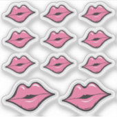Lipstick-Distributor Pink Kiss Kissing Lip Planner Aufkleber (Vorderseite)