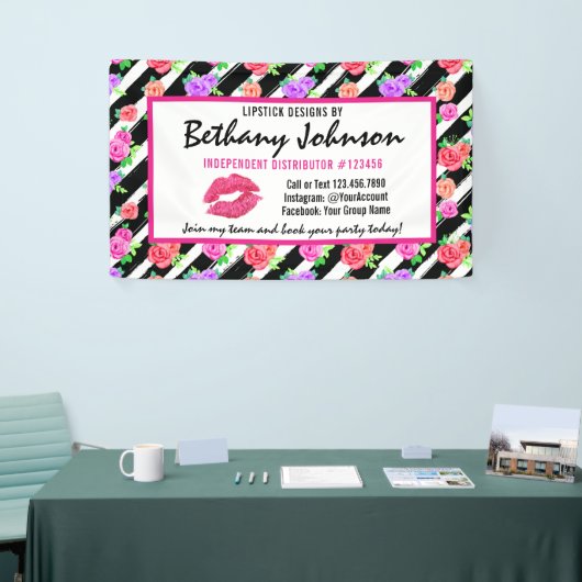 Lipstick Distributor Rose Kiss Trade Show / Party Banner (Messeveranstaltung)