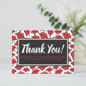 Lipstick-Distributor Vielen Dank Red Lips Kiss Dankeskarte (Stehend Vorderseite)