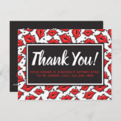 Lipstick-Distributor Vielen Dank Red Lips Kiss Postkarte (Vorne/Hinten)