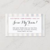 Lipstick-Distributor Wasserfarbe Kiss Mitglied in Visitenkarte (Rückseite)