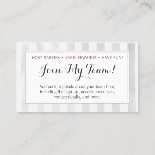 Lipstick-Distributor Wasserfarbe Kiss Mitglied in Visitenkarte (Rückseite)