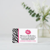 Lipstick-Distributor Zebra Kiss Lips Loyalty Punch Treuekarte (Stehend Vorderseite)