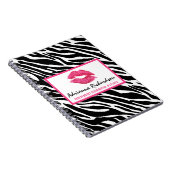 Lipstick Distributor Zebra Kiss Lips Personalized Notizblock (Rechte Seite)