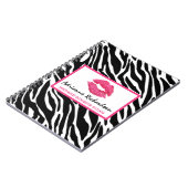 Lipstick Distributor Zebra Kiss Lips Personalized Notizblock (Linke Seite)