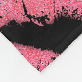 Lipstick-Druck Rosa Lippenfärbung Schwarz-weiß nie Fleecedecke (Ecke)
