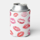 Lipstick-Drucke: Diverse Frauenlips. Dosenkühler (Kanne Vorderseite)