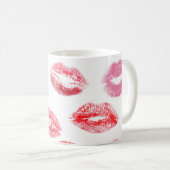 Lipstick-Drucke: Diverse Frauenlips. Kaffeetasse (VorderseiteRechts)