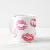 Lipstick-Drucke: Diverse Frauenlips. Kaffeetasse (Vorderseite Links)