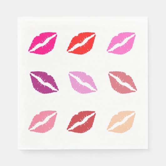 Lipstick Druckpapier Napkins Serviette (Vorderseite)