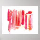 Lipstick-Erinnerungen Watercolor Wash Rosa Poster (Vorne)