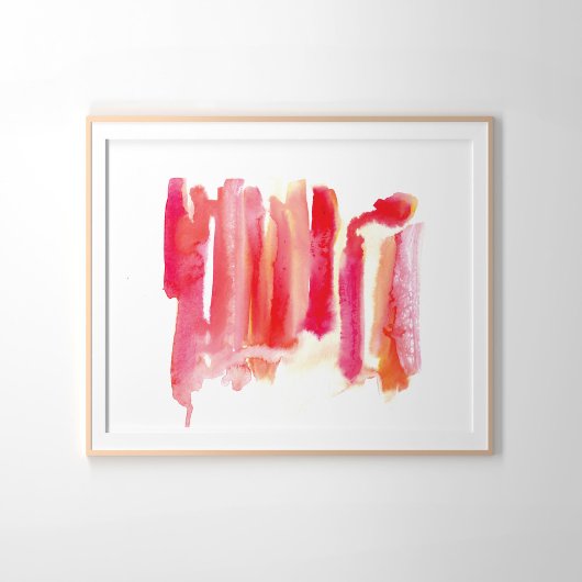 Lipstick-Erinnerungen Watercolor Wash Rosa Poster