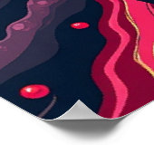 Lipstick Eruption: Pop Art Vulkan Poster (Ecke)