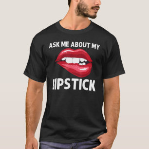 Lipstick für weibliche Mädchen Lip Bitten rote Lip T-Shirt