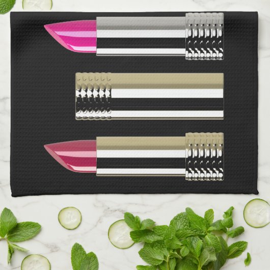 Lipstick Geschirrtuch (Gefaltet)