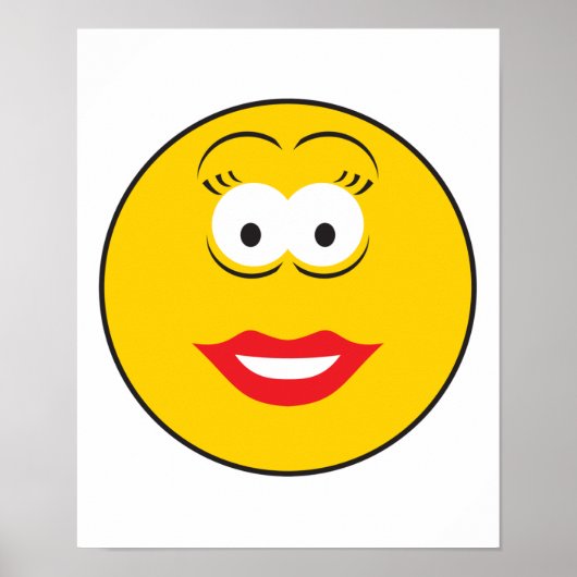 Lipstick-Girl-Gesicht Poster (Vorne)