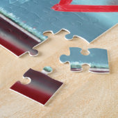 Lipstick-Herz am Fenster Puzzle (Seite)