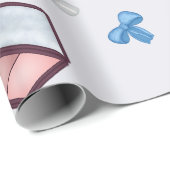 Lipstick, Kamm und Pulverschachtel, rot, Parfüm Geschenkpapier (Rolleneckpunkt)