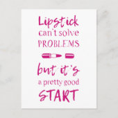 Lipstick kann Probleme nicht lösen Postkarte (Vorderseite)