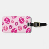 Lipstick Kiss Form Druckmuster Gepäckanhänger (Vorderseite horizontal)