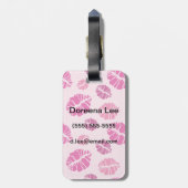 Lipstick Kiss Form Druckmuster Gepäckanhänger (Rückseite vertikal)