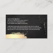 Lipstick Kiss | Gold gebürstet | Schönheit Visitenkarte (Rückseite)