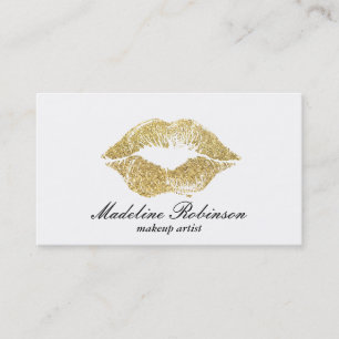 Lipstick Kiss Gold Visitenkarte