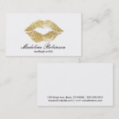 Lipstick Kiss | Gold Visitenkarte (Vorne/Hinten)