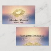 Lipstick Kiss | Hintergrund für die Glitzer-Mischu Visitenkarte (Vorne/Hinten)