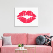 Lipstick Kiss Leinwanddruck (Insitu (Wohnzimmer))