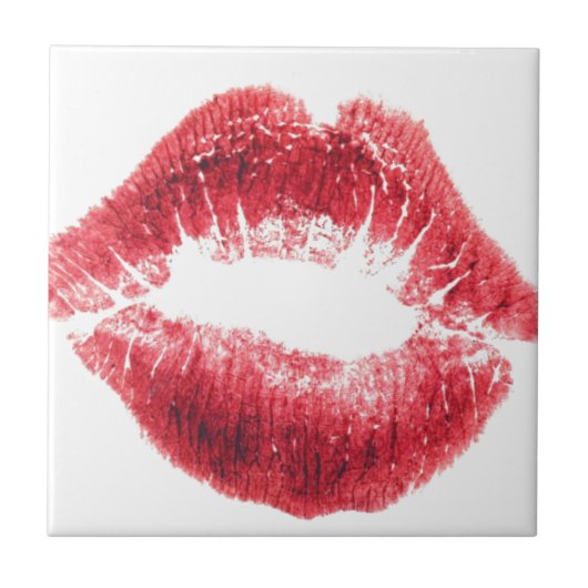 Lipstick Kiss - Lippen Fliese (Vorderseite)