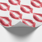 Lipstick Kiss - Lippen Geschenkpapier (Ecke)