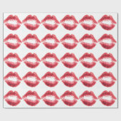 Lipstick Kiss - Lippen Geschenkpapier (Flach)