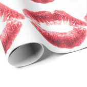 Lipstick Kiss - Lippen Geschenkpapier (Rolleneckpunkt)
