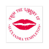 Lipstick Kiss Lips Aufdruck Rundschreiben Buch Nam Permastempel (Design)