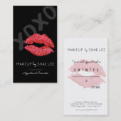 Lipstick Kiss Makeup Artist Appointment Reminder Terminkarte (Vorne/Hinten)