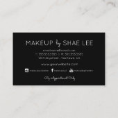 Lipstick Kiss Makeup Artist Stylist Business Card Visitenkarte (Rückseite)