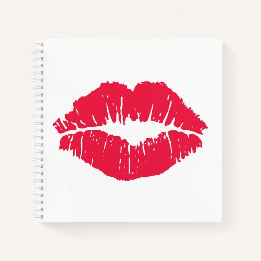Lipstick Kiss Notizblock (Vorderseite)