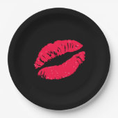 Lipstick Kiss Pappteller (Vorderseite)