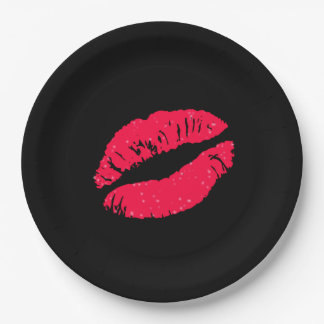 Lipstick Kiss Pappteller