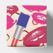 Lipstick Kiss Pattern Geschenkschachtel (Oben)