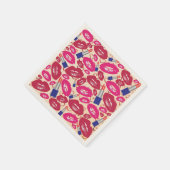 Lipstick Kiss Pattern Serviette (Ecke)