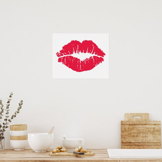 Lipstick Kiss Poster (Küche)