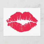 Lipstick Kiss Postkarte (Vorderseite)